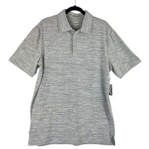 NWT 01.Algo Polo Shirt Mens L Gray White Performance